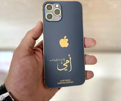  صورة 5 ايفون 12 برو و 12 برو ماكس مطلي ذهب عيار 24 قيراط