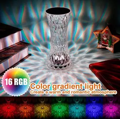  صورة 6 Lampe de table en cristal multi color romantic