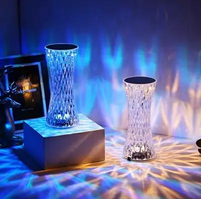  صورة 1 Lampe de table en cristal multi color romantic