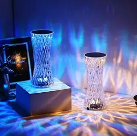 صورة - Lampe de table en cristal multi color romantic