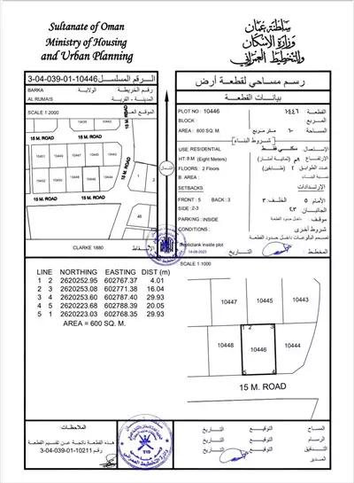  صورة 1 ارض ف الرميس شمال للبيع ولايه بركاء