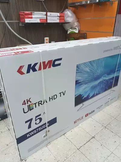  صورة 3 شاشات تلفزيون سمارت 4k UHD LED نت فلكس شاهد يوتيوب اندرويد اصلي توصيل مجاني