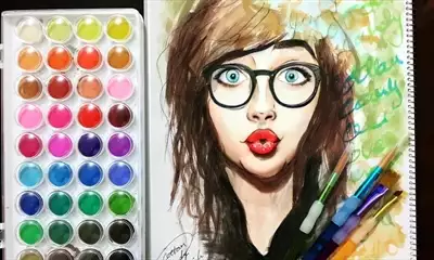  صورة 11 لوحات رسم رصاص زيتي ومائي واعمال فنية اخرى