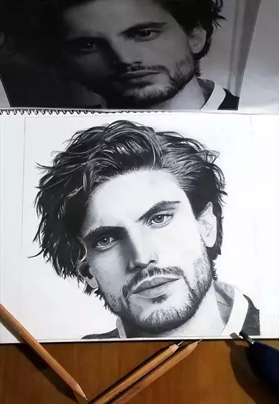  صورة 12 لوحات رسم رصاص زيتي ومائي واعمال فنية اخرى