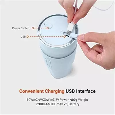  صورة 4 خلاط جديد بمتريال جدا USB للفواكه والخضروات سعة ٣٨