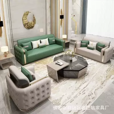  صورة 1 Luxury leather sofa set