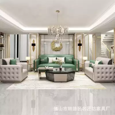  صورة 2 Luxury leather sofa set