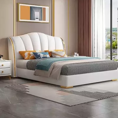  صورة 1 Leather bed luxury modern