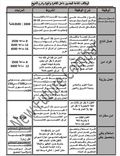  صورة 1 وظائف خالية بالجيزة والقاهرة