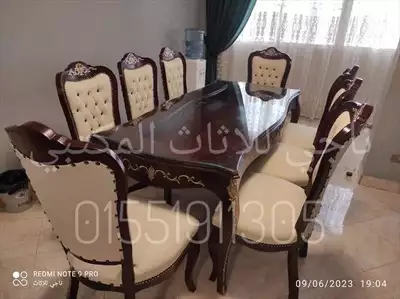  صورة 1 ترابيزه اجتماعات خشب زان احمر مطعم نحاس