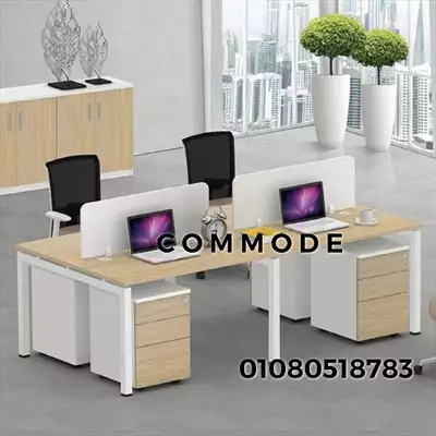  صورة 1 مكاتب موظفين مودرن work station خشب MDF