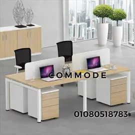 صورة - مكاتب موظفين مودرن work station خشب MDF