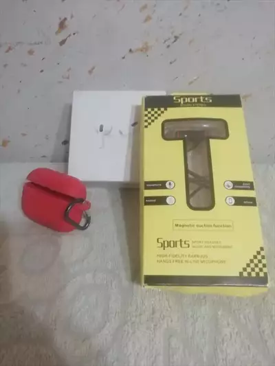  صورة 1 airpod 2 pro semi original and sport wire headphon