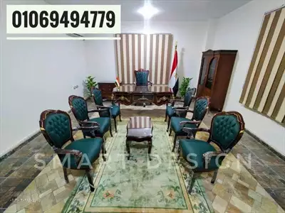  صورة 1 غرفه مكتبيه كلاسيك من الخشب الزان الاحمر مطعم نحاس