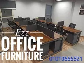 صورة - وورك ستيشن مودرن من تسليمات Ezz office furniture للاثاث المكتبي للتواصل 01010666521