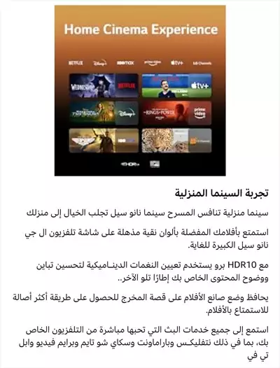  صورة 6 تليفزيون LG نانو سيل4k 77 سمارت 55 بوصه الجيل السادس ThinQ AI webOS