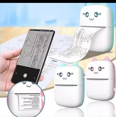  صورة 2 Meow Mini Label Printer ملصقات طابعات محمولة حراري